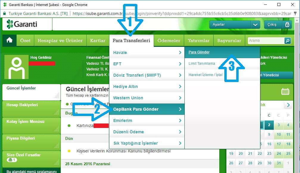 cepbank para yatirma adımları